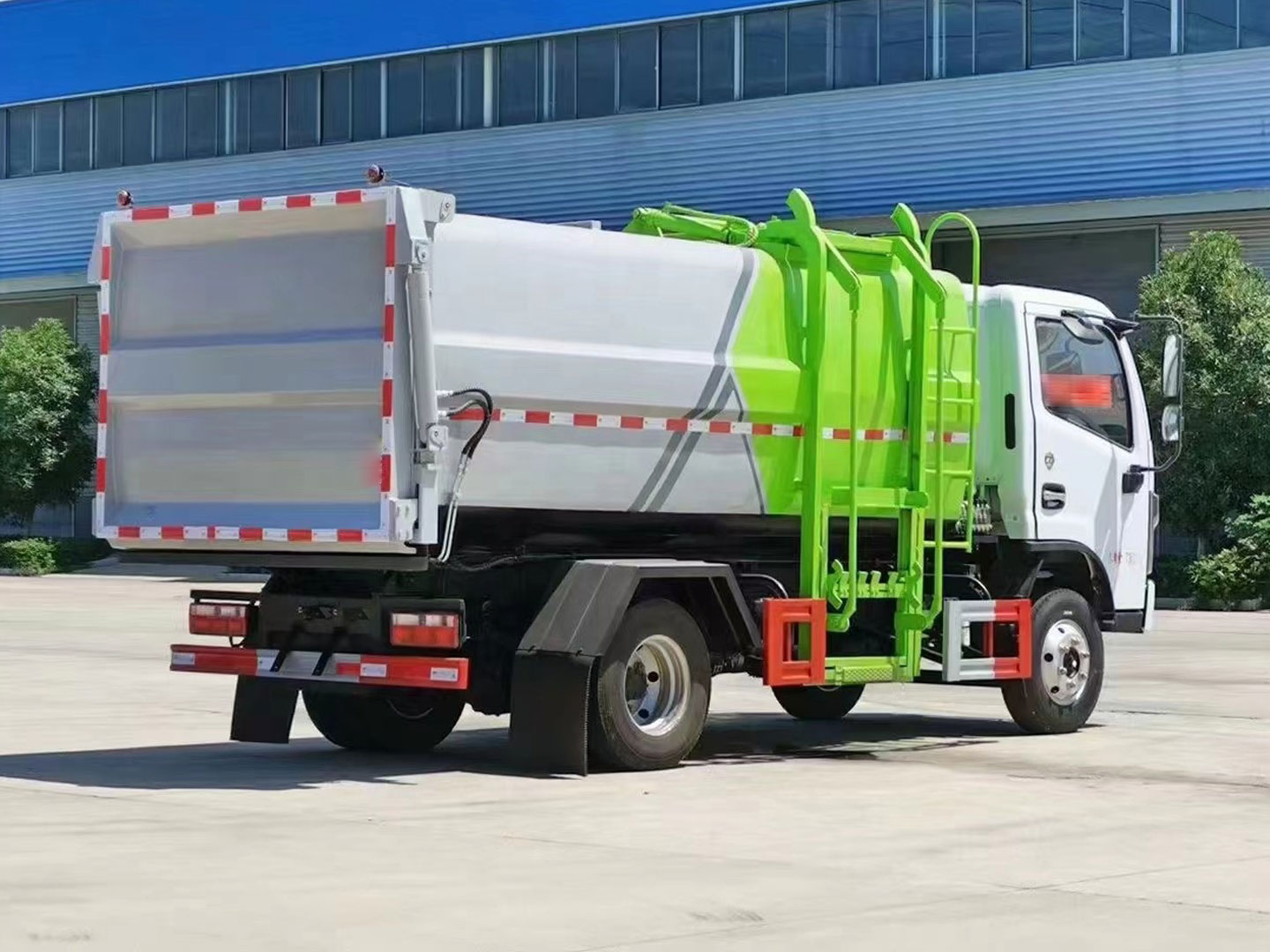 Type de suspension latérale de camion à ordures de décharge de fabrication spéciale