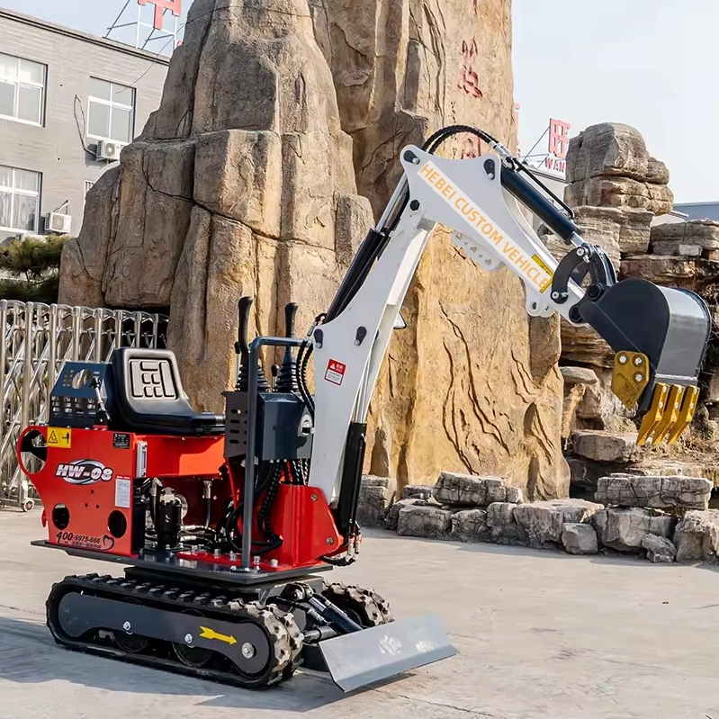 Les excavatrices à bras latéral CV-08 sont utilisées pour les petits projets de terrassement