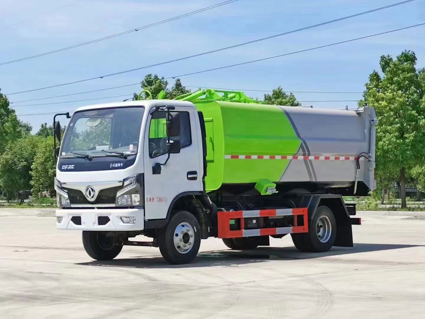 Type de suspension latérale de camion à ordures de décharge de fabrication spéciale