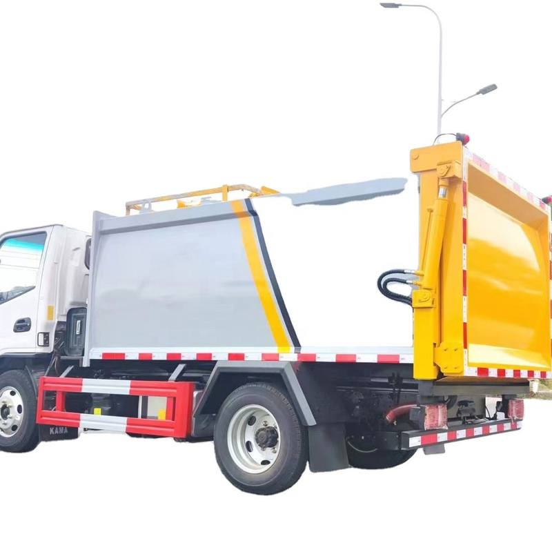 Camion poubelle à benne basculante de type à raccrocher latéralement pour le transport