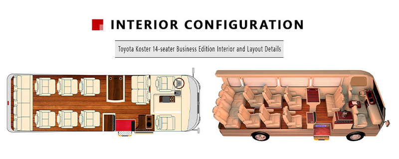 Coaster 14 places Business Vehicle Version Luxe